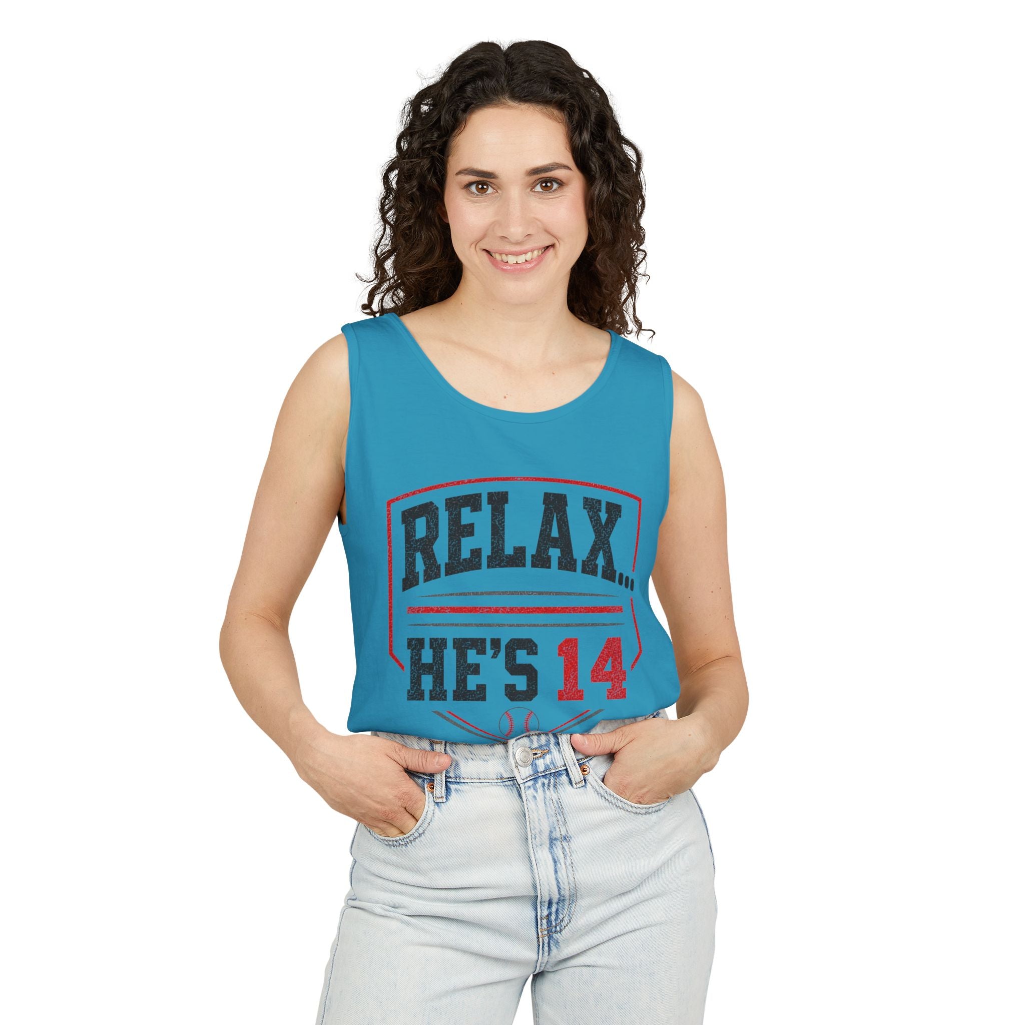 Relax... He's 14 Baseball Parent Tank Top
