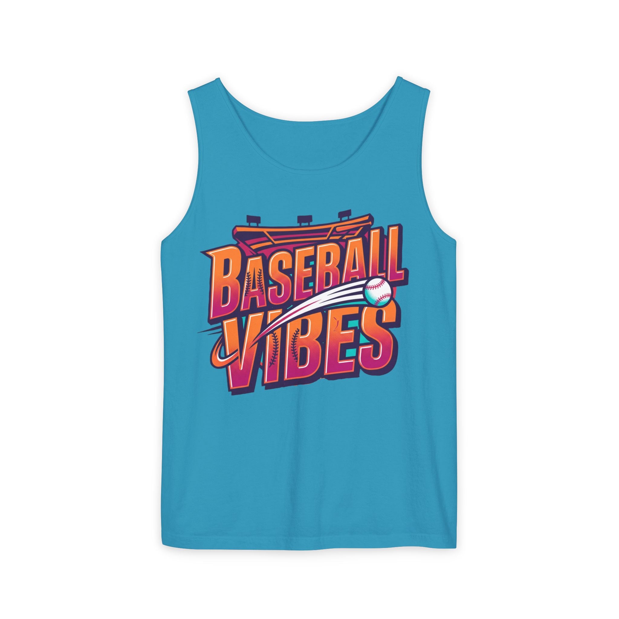 Baseball Vibes Tank Top — Retro Stadium Graphic Baseball Tee