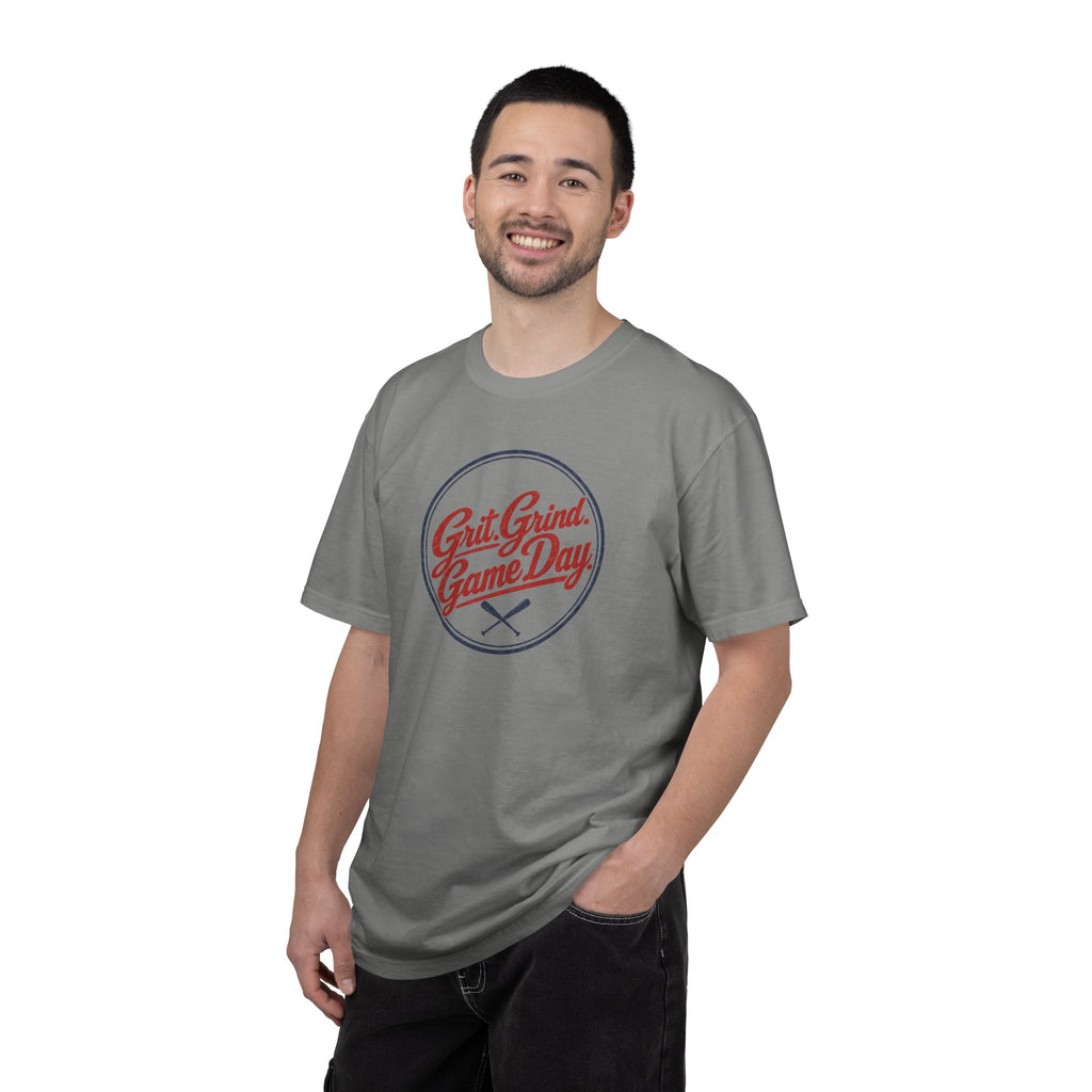 Adult Unisex  "Grit Grind Game Day" Comfort Colors Baseball Graphic Tee