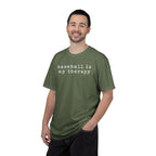 Adult Unisex "baseball is my therapy" Comfort Colors Garment-Dyed T-shirt