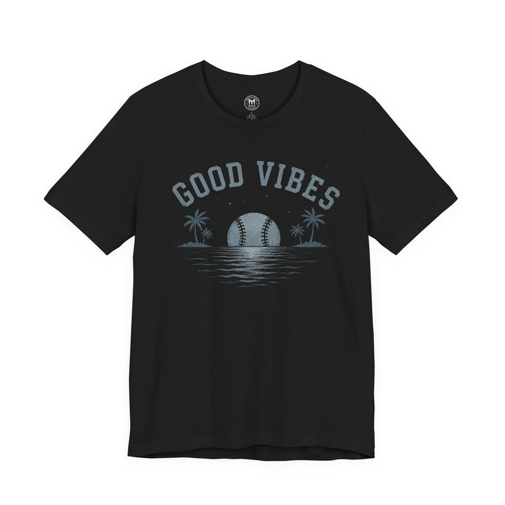 Good Vibes Woman's Baseball Sunset Tee