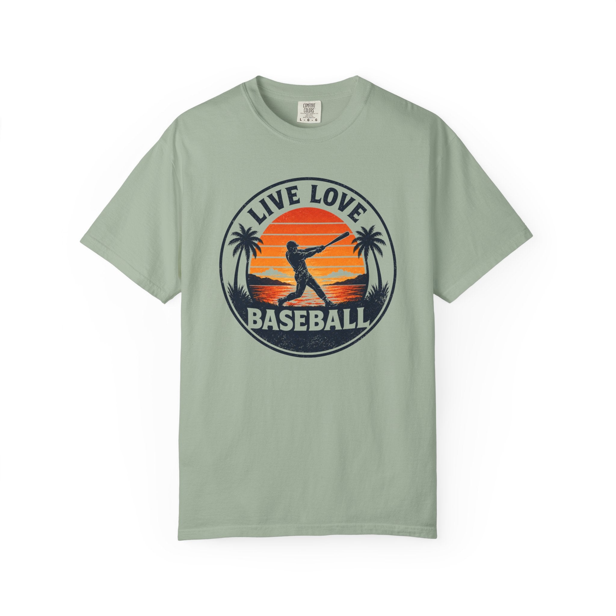 Live Love Baseball Unisex Garment-Dyed T-shirt