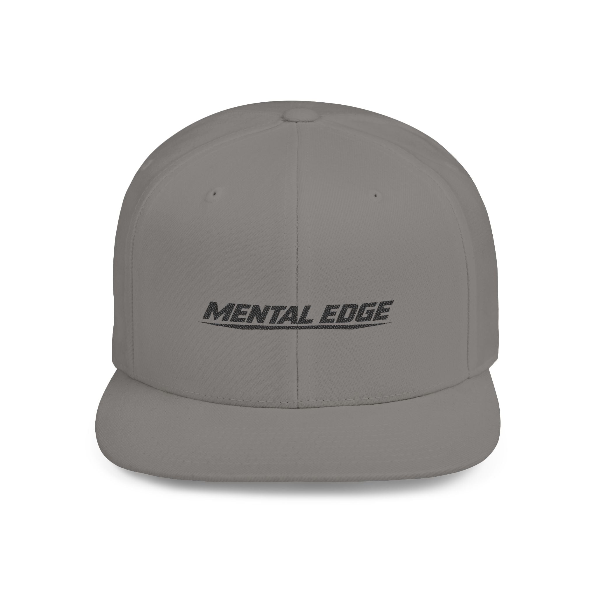 Mental Edge Flat Bill Snapback Hat — Minimal Athletic Logo Cap