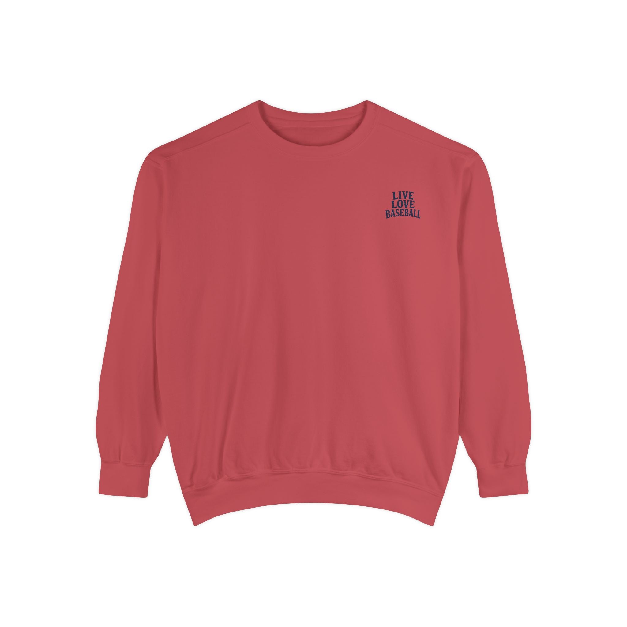 Baseball Sweatshirt — "Live Love Baseball" Vintage Sunset Crewneck Unisex