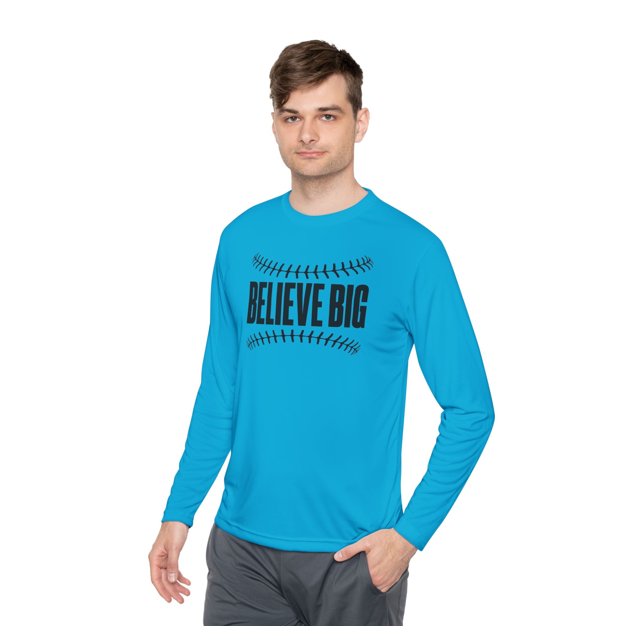 Baseball "Believe Big" Long Sleeve Unisex Tee