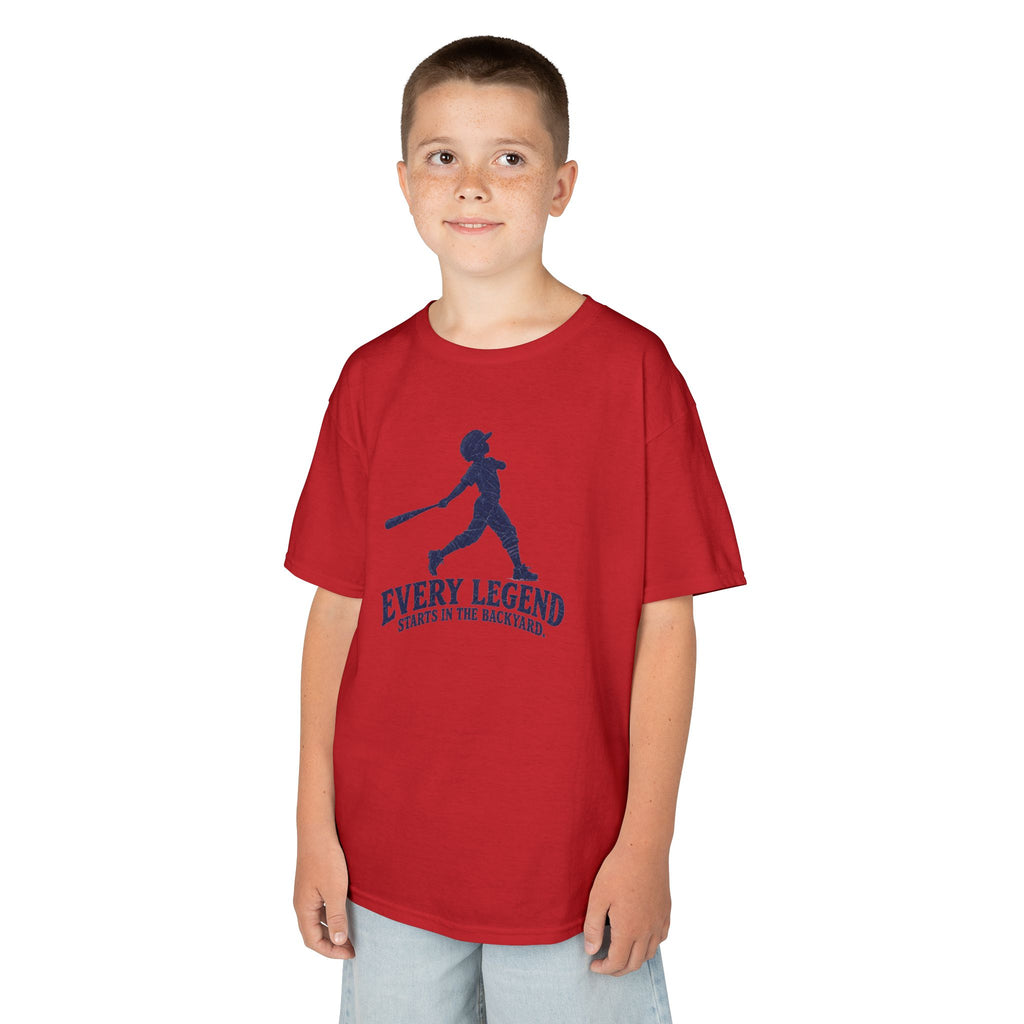 Kids T-Shirt — "Every Legend Starts in the Backyard" Baseball Tee