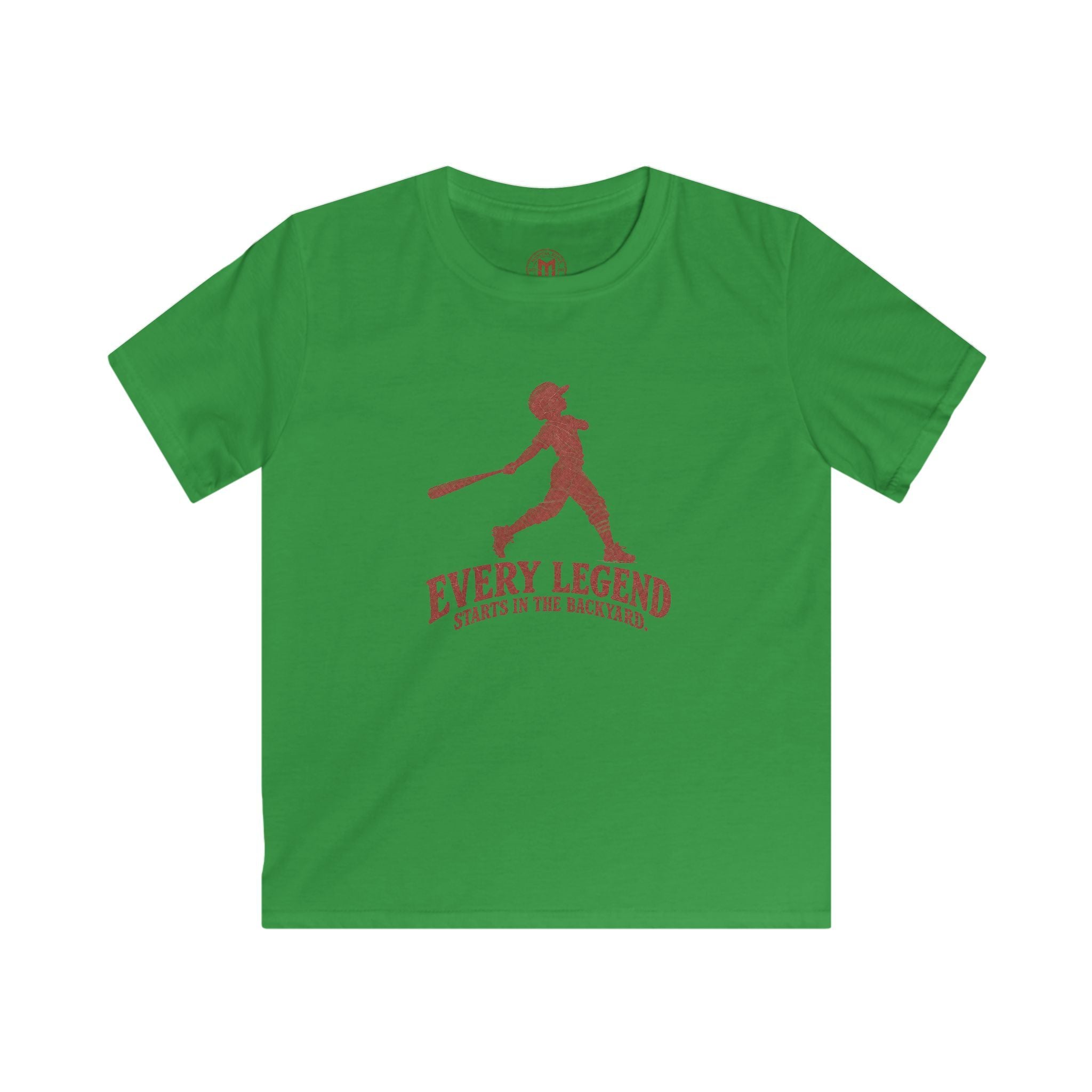 Kids Baseball Tee — "Every Legend Starts in the Backyard" Youth Baseball T‑Shirt