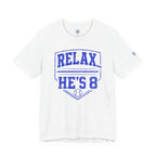 Relax... He's 8 Baseball Parent T-Shirt - Royal Blue