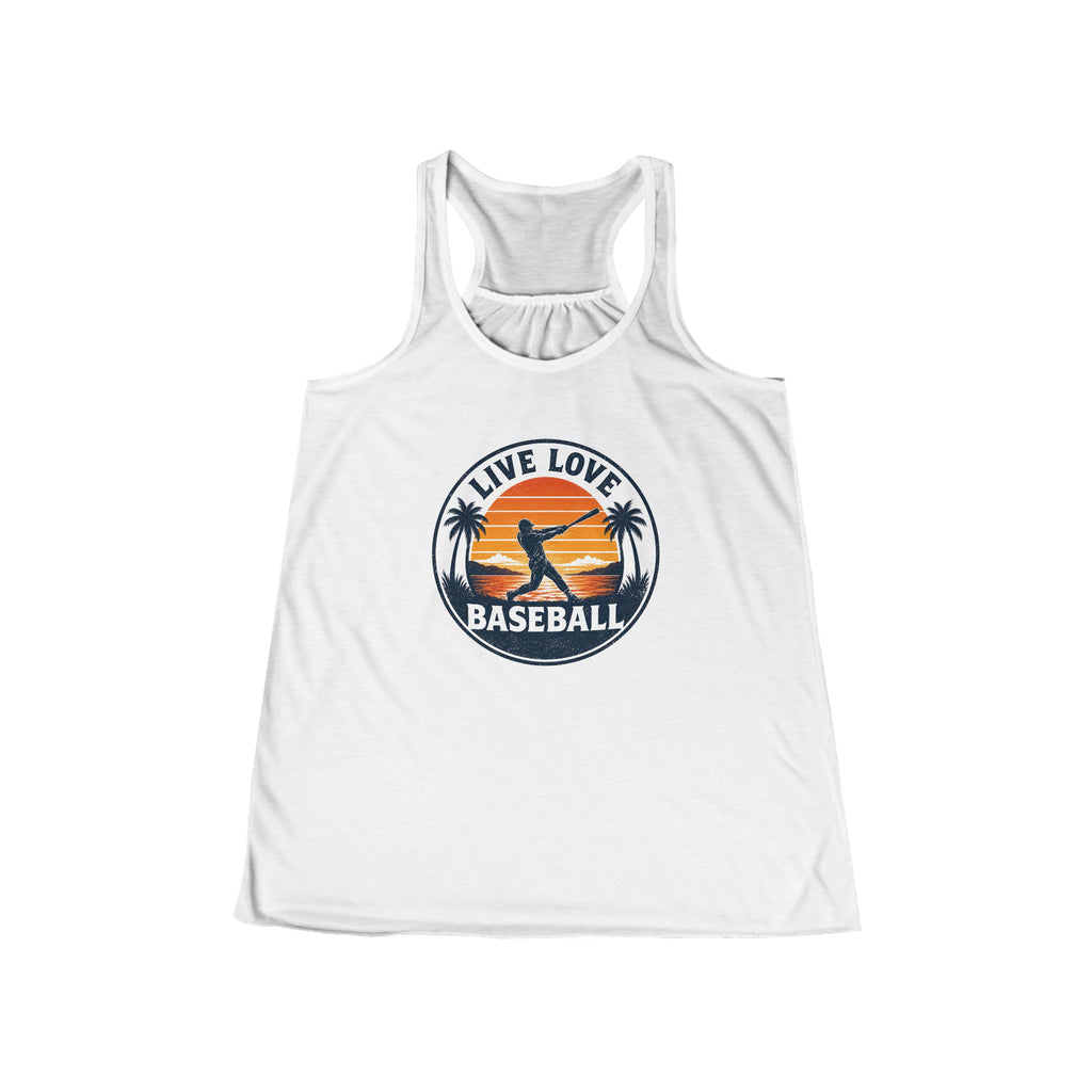 Live Love Baseball Women's Flowy Racerback Tank
