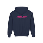 Youth Hoodie – 'ME' Pink Shield Front & "Mental Edge" Back Athletic Logo
