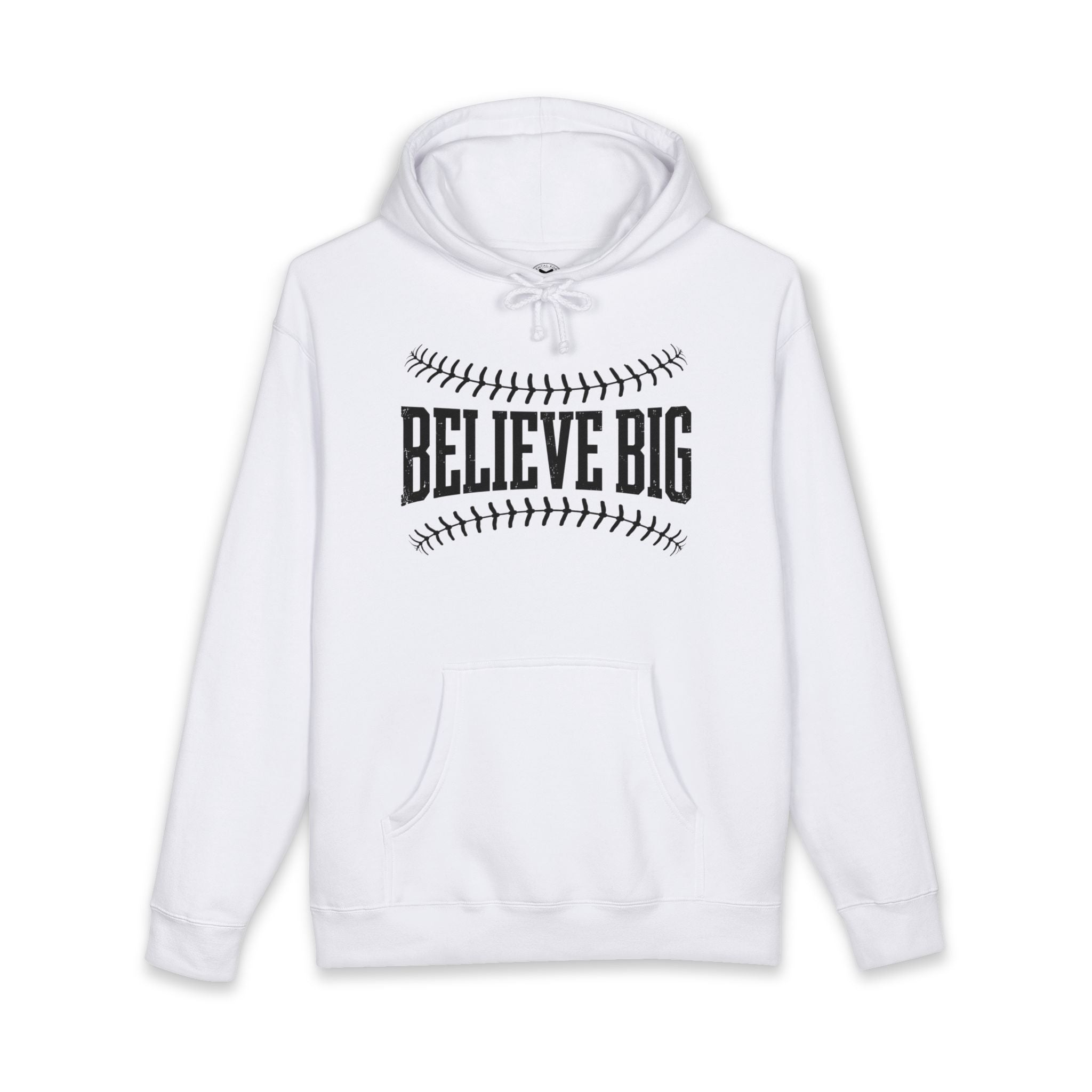 Believe Big Hoodie — Inspirational Baseball Graphic Pullover