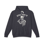 Still Got It Hoodie — Retro Skeleton Baseball Pullover