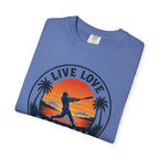 Live Love Baseball Unisex Garment-Dyed T-shirt