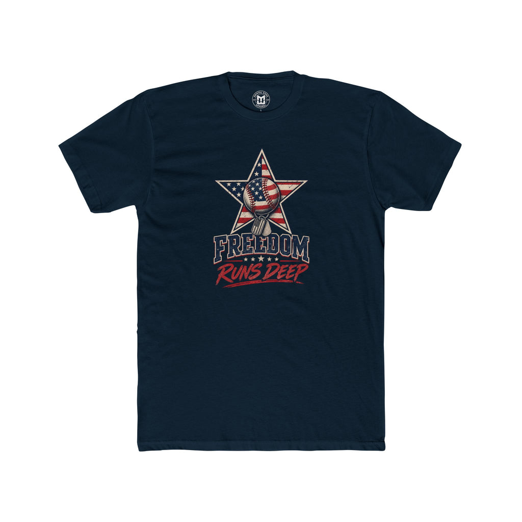 Freedom Runs Deep T-Shirt — Patriotic American Flag Star Tee