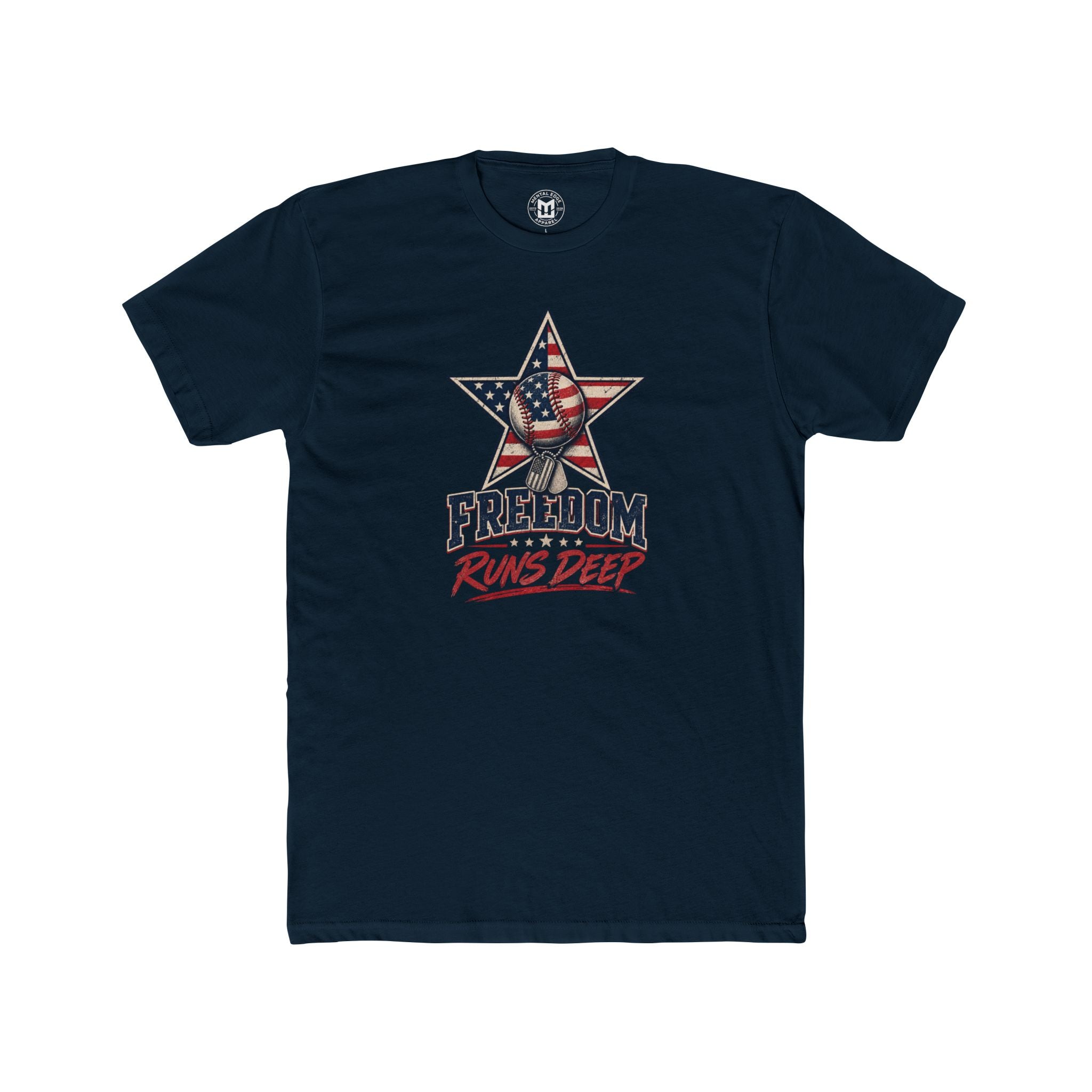 Freedom Runs Deep T-Shirt — Patriotic American Flag Star Tee