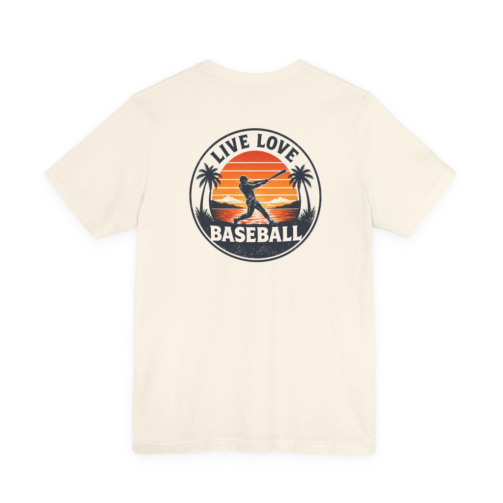 Baseball Tee — "Live Love Baseball" Vintage Sunset Unisex T-Shirt