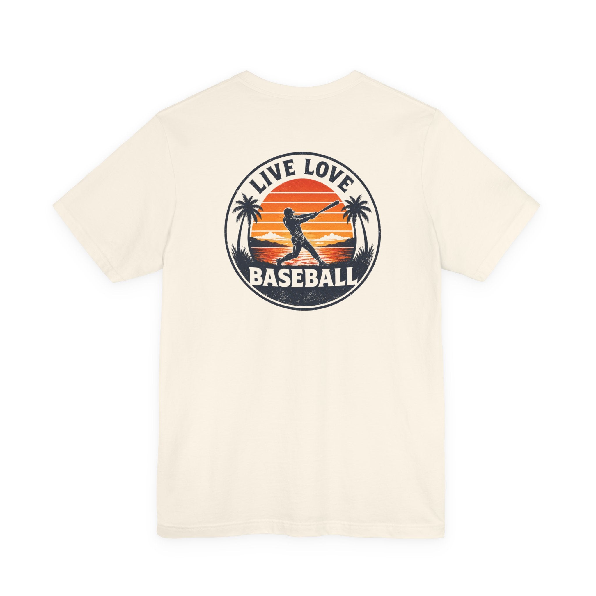 Baseball Tee — "Live Love Baseball" Vintage Sunset Unisex T-Shirt