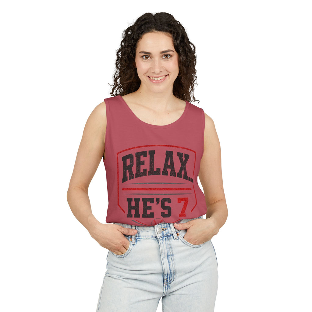Relax... He's 7 Baseball Parents Tank Top