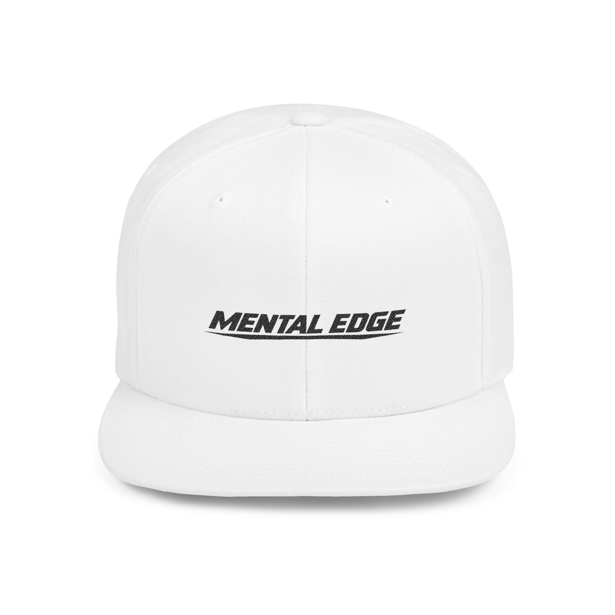 Mental Edge Flat Bill Snapback Hat — Minimal Athletic Logo Cap