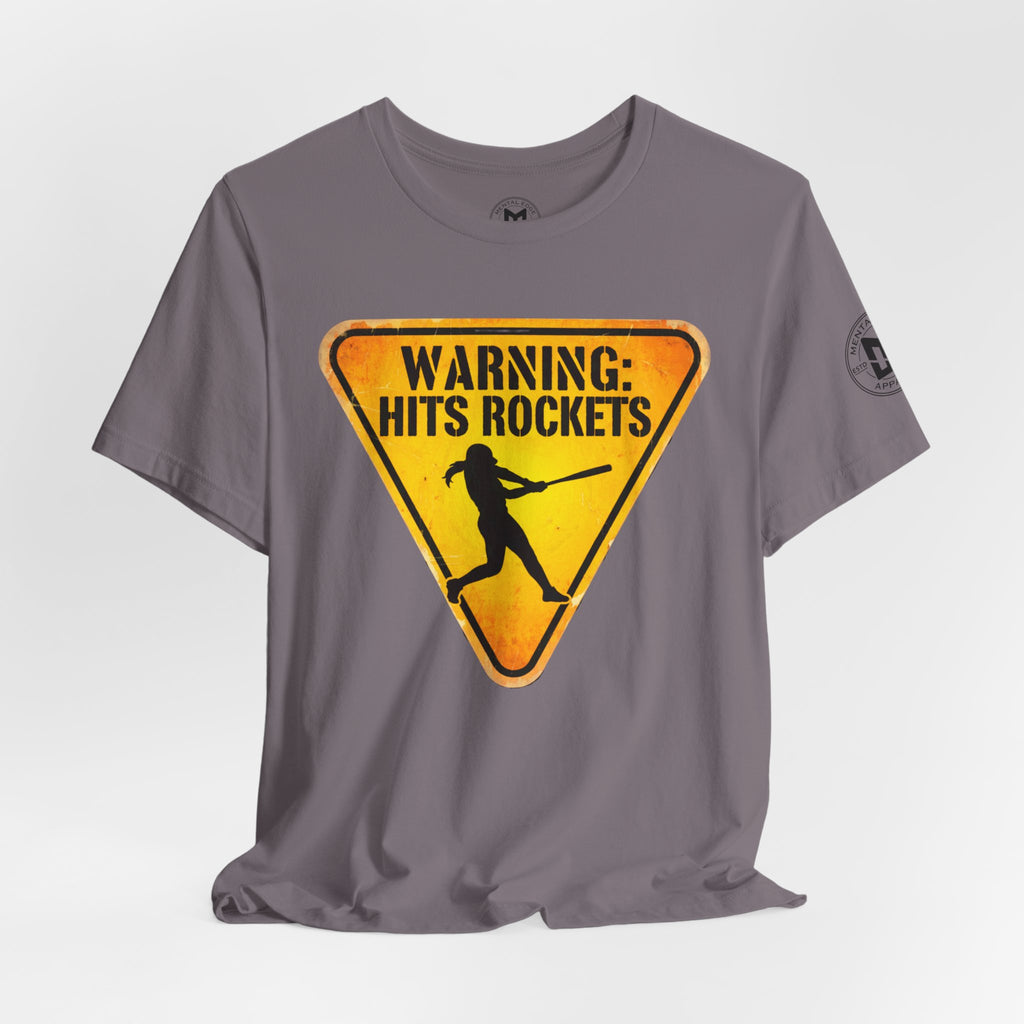 Warning: Hits Rockets Softball T-Shirt