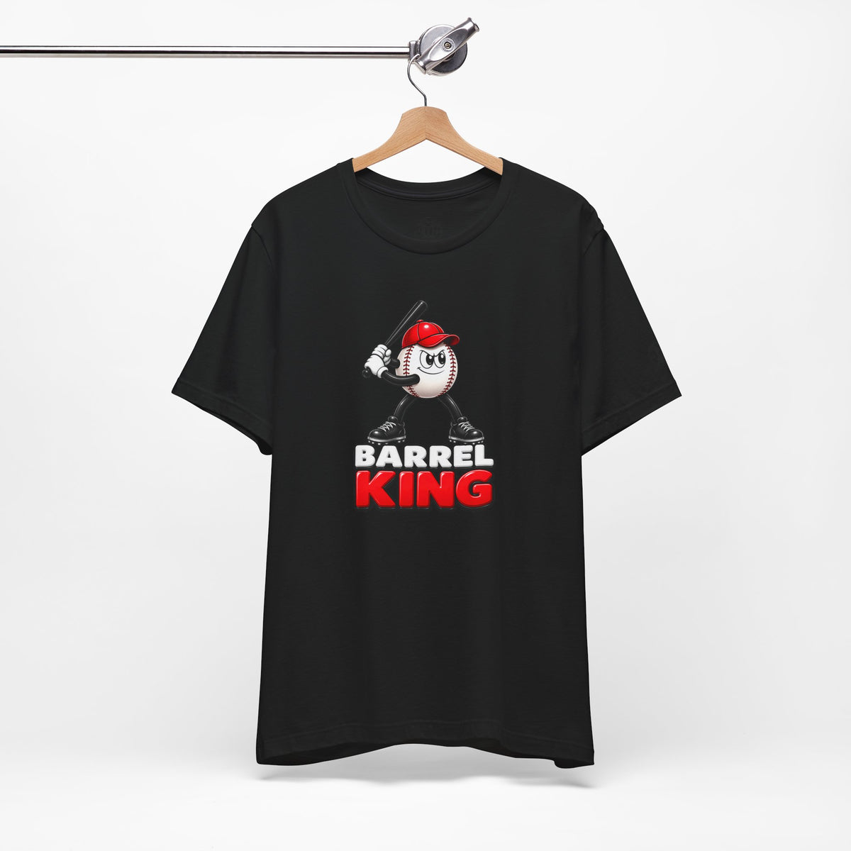 Baseball Women's Tee — 'Barrel King' Batting Ball Graphic Shirt