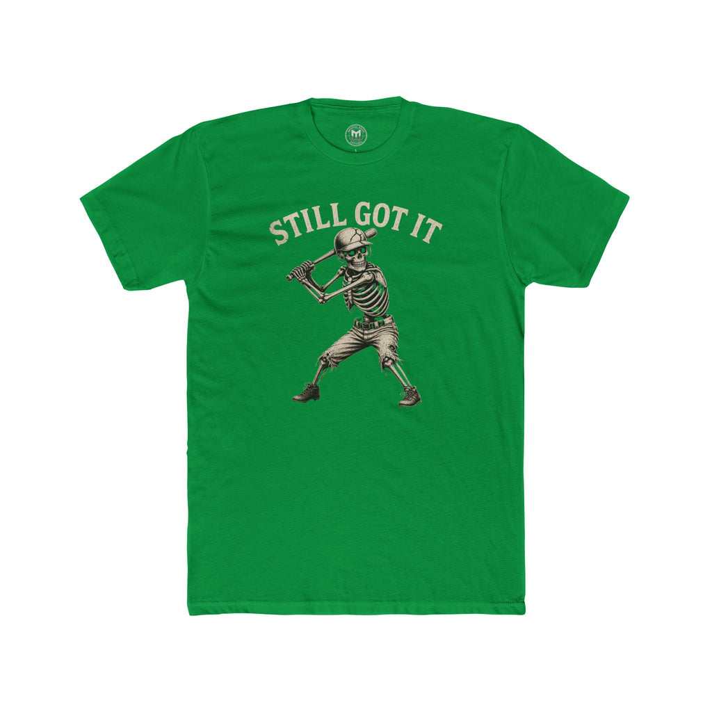 Still Got It Skeleton Baseball Tee — Vintage Baseball T‑Shirt for Fans