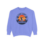 Baseball Unisex Sweatshirt - "Live Love Baseball" Vintage Sunset Crewneck