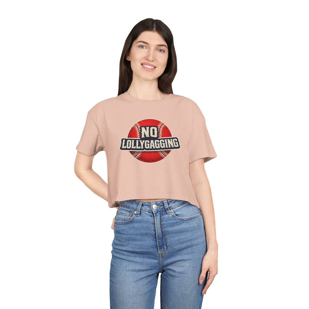 No Lollygagging Crop Tee — Women's Athletic Casual Top