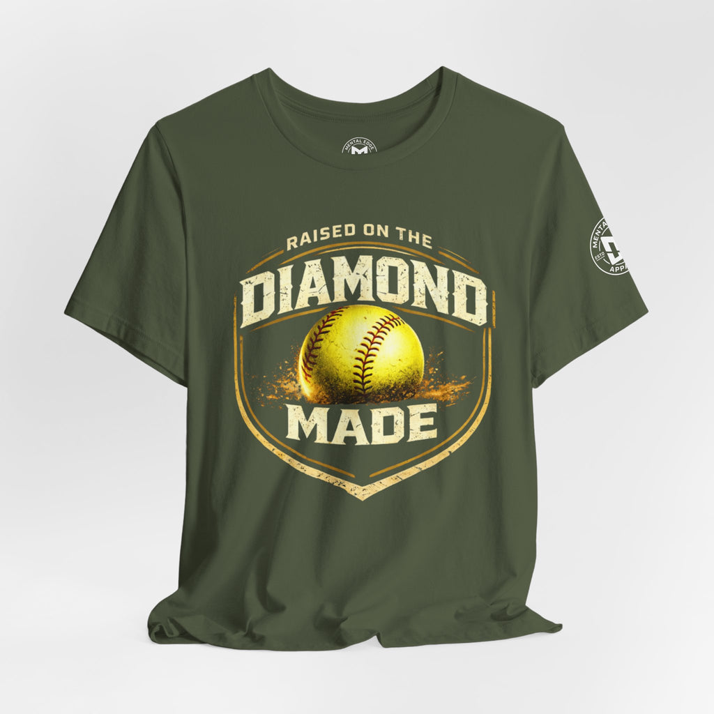 Raised on the Diamond Made Softball Tee