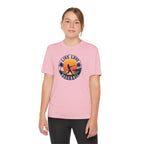 Live Love Baseball Youth Dri Fit Tee — Sunset Palm Baseball Player Shirt