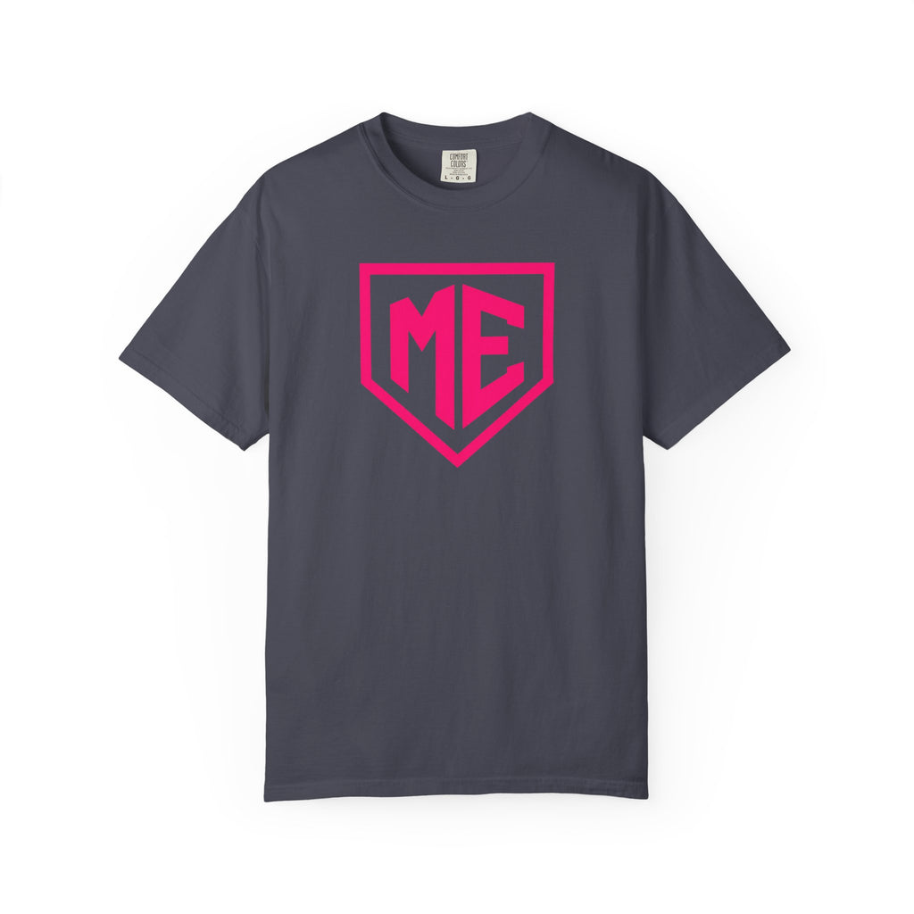 ME Mental Edge Baseball Plate T‑Shirt — Pink Monogram Graphic Comfort Colors Tee