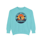 Baseball Unisex Sweatshirt - "Live Love Baseball" Vintage Sunset Crewneck