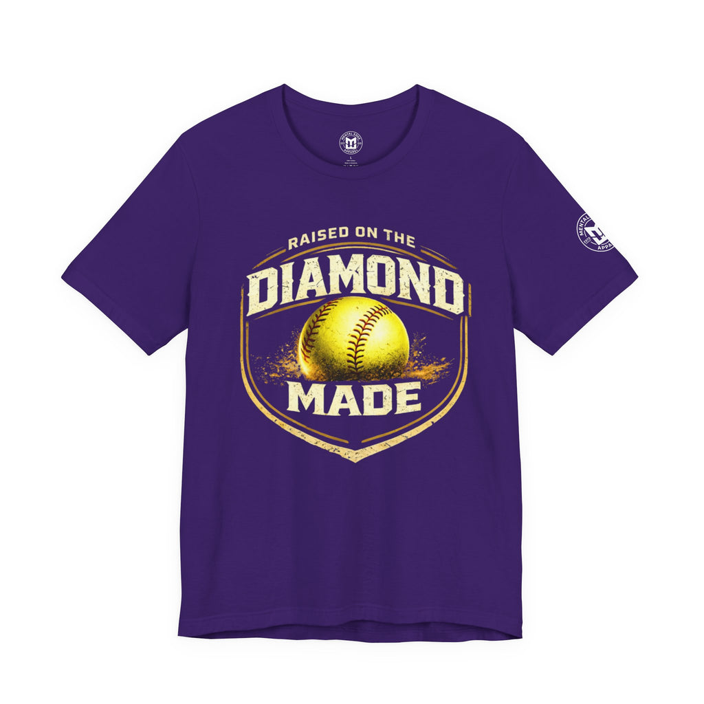 Raised on the Diamond Made Softball Tee