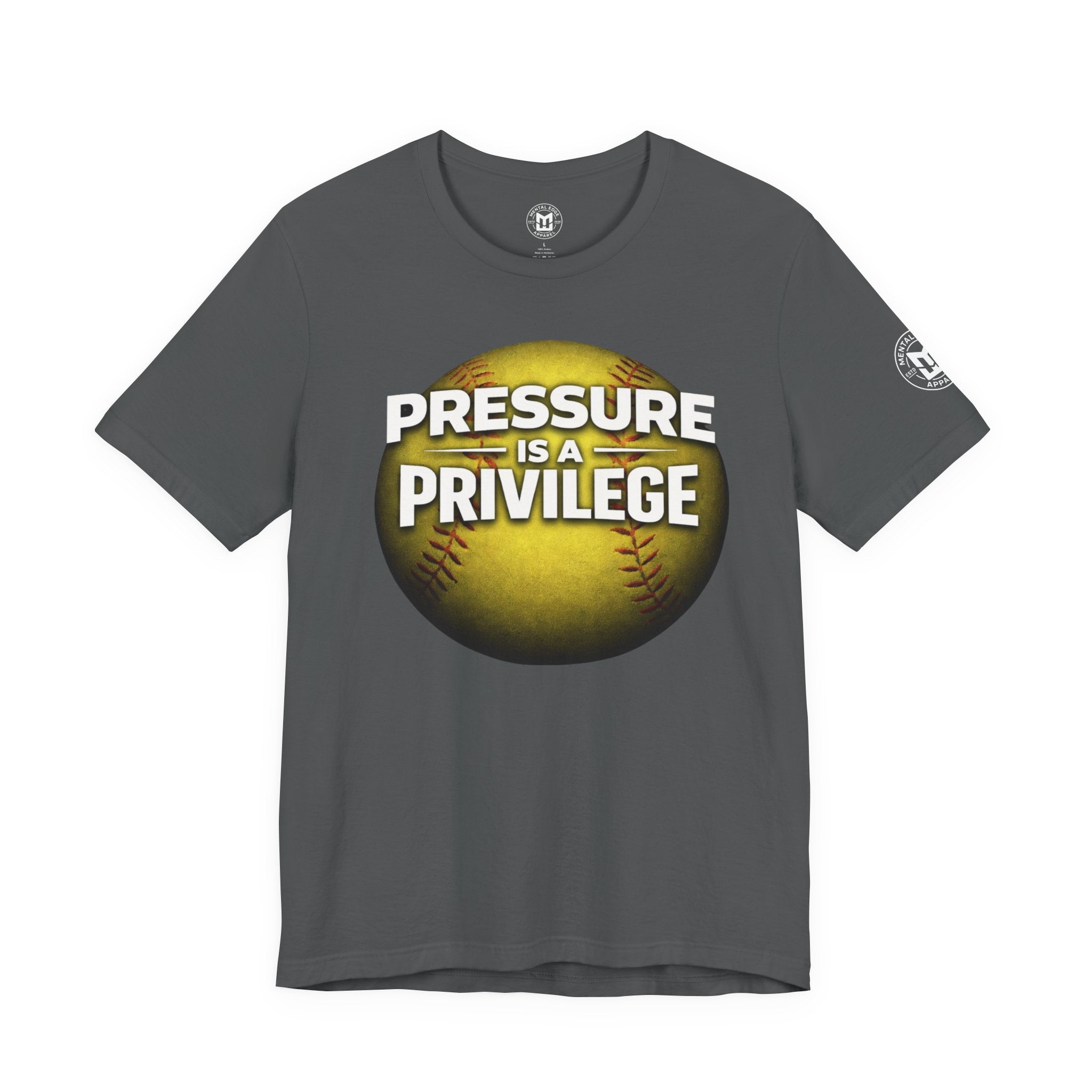 Pressure Is a Privilege Softball T-Shirt — Motivational Sports Tee