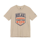 Relax They're Kids Baseball Parent T-Shirt - Navy Orange