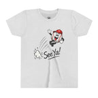 Youth Baseball Tee - 'See Ya!' Cartoon Pitching Ball Graphic