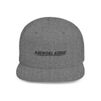 Mental Edge Flat Bill Snapback Hat — Minimal Athletic Logo Cap