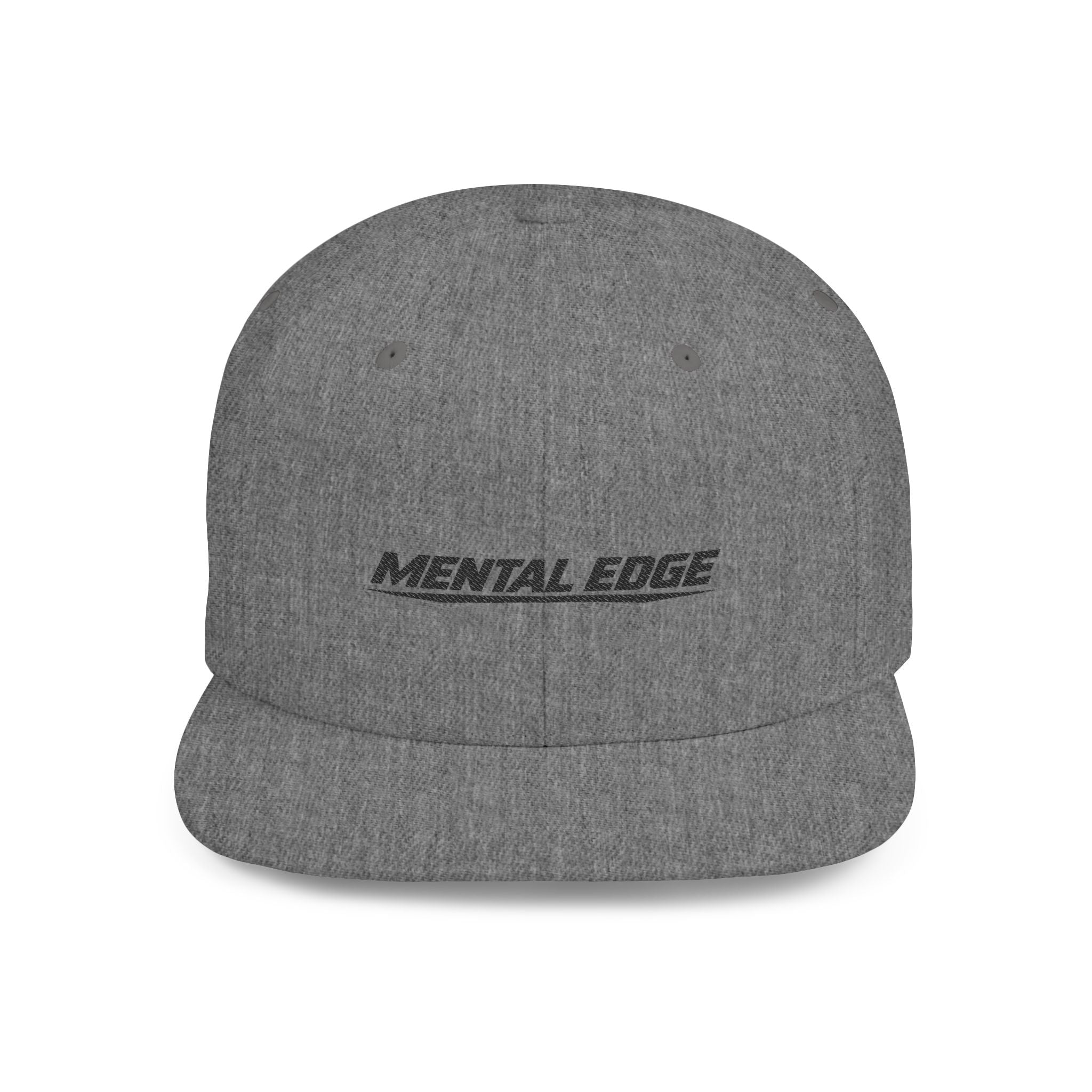 Mental Edge Flat Bill Snapback Hat — Minimal Athletic Logo Cap