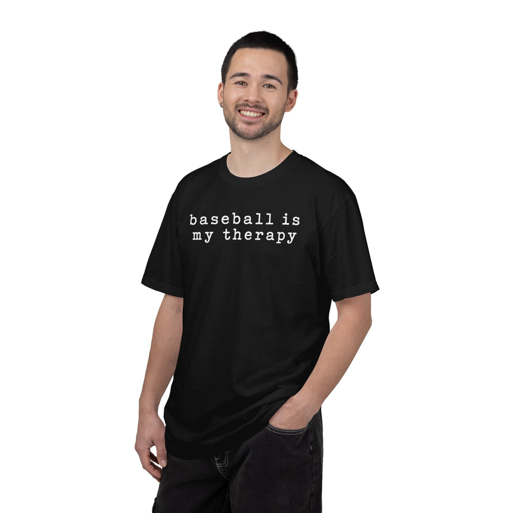 Adult Unisex "baseball is my therapy" Comfort Colors Garment-Dyed T-shirt