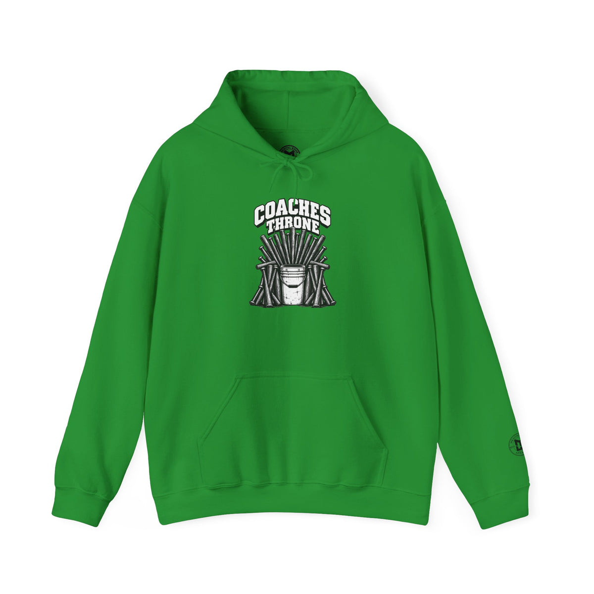 Coaches Throne Baseball Bucket Hoodie — Sports Coach Gift Pullover