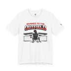 Banned to the Outfield Womans Baseball Tee – Funny Coach/Player Sideline Shirt