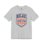 Relax They're Kids Baseball Parent T-Shirt - Navy Orange