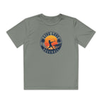Live Love Baseball Youth Dri Fit Tee — Sunset Palm Baseball Player Shirt