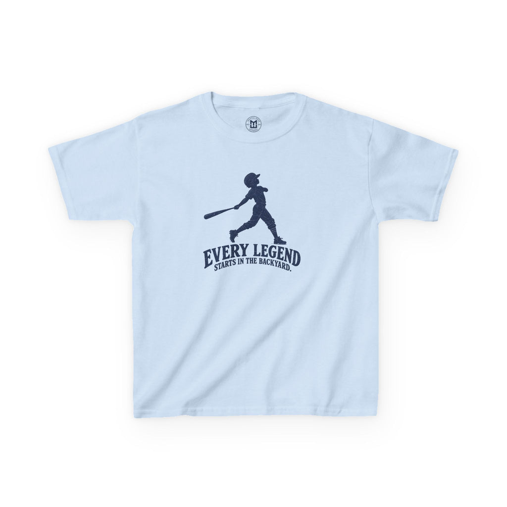 Kids T-Shirt — "Every Legend Starts in the Backyard" Baseball Tee