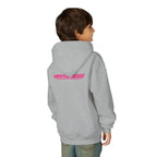Youth Hoodie – 'ME' Pink Shield Front & "Mental Edge" Back Athletic Logo