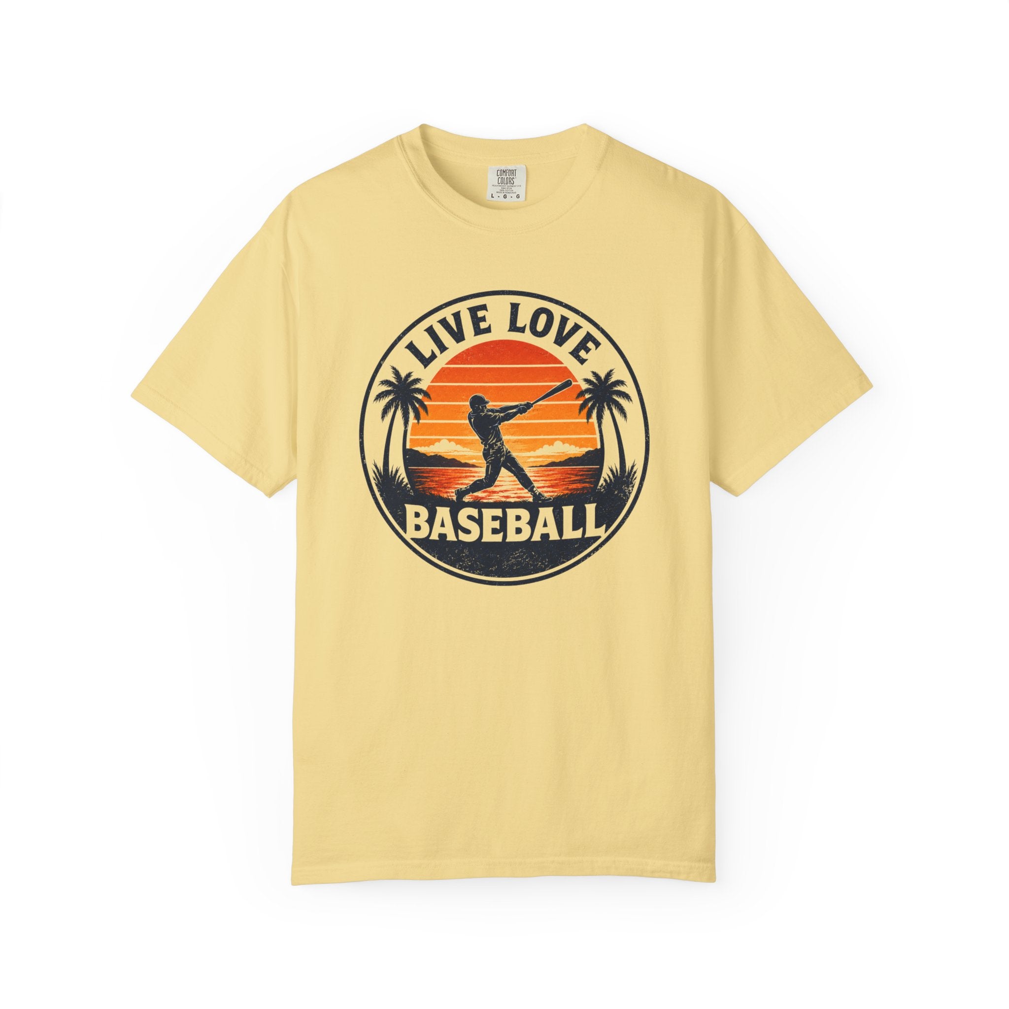 Live Love Baseball Unisex Garment-Dyed T-shirt