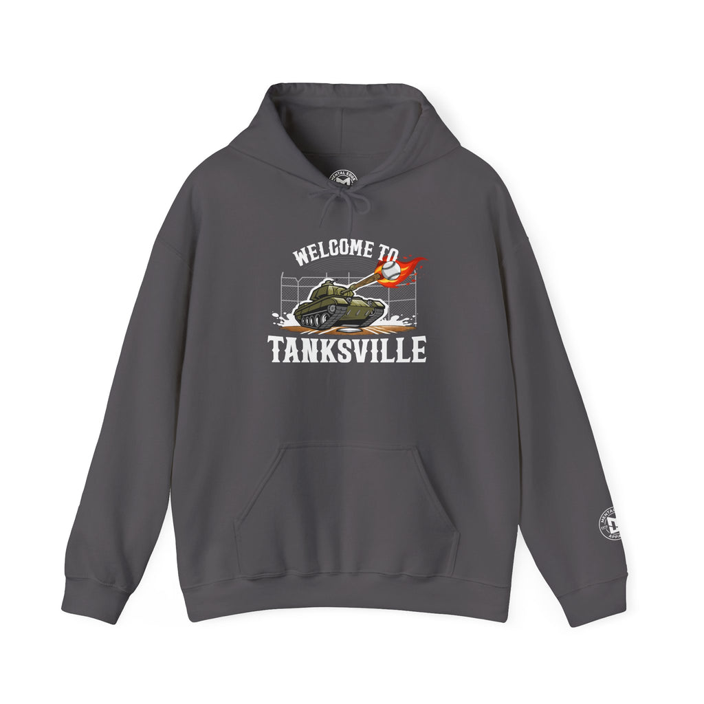 Welcome to Tanksville Hoodie — Military Tank Graphic Pullover