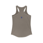 Relax He's 7 Baseball Mom Racerback Tank - Blue