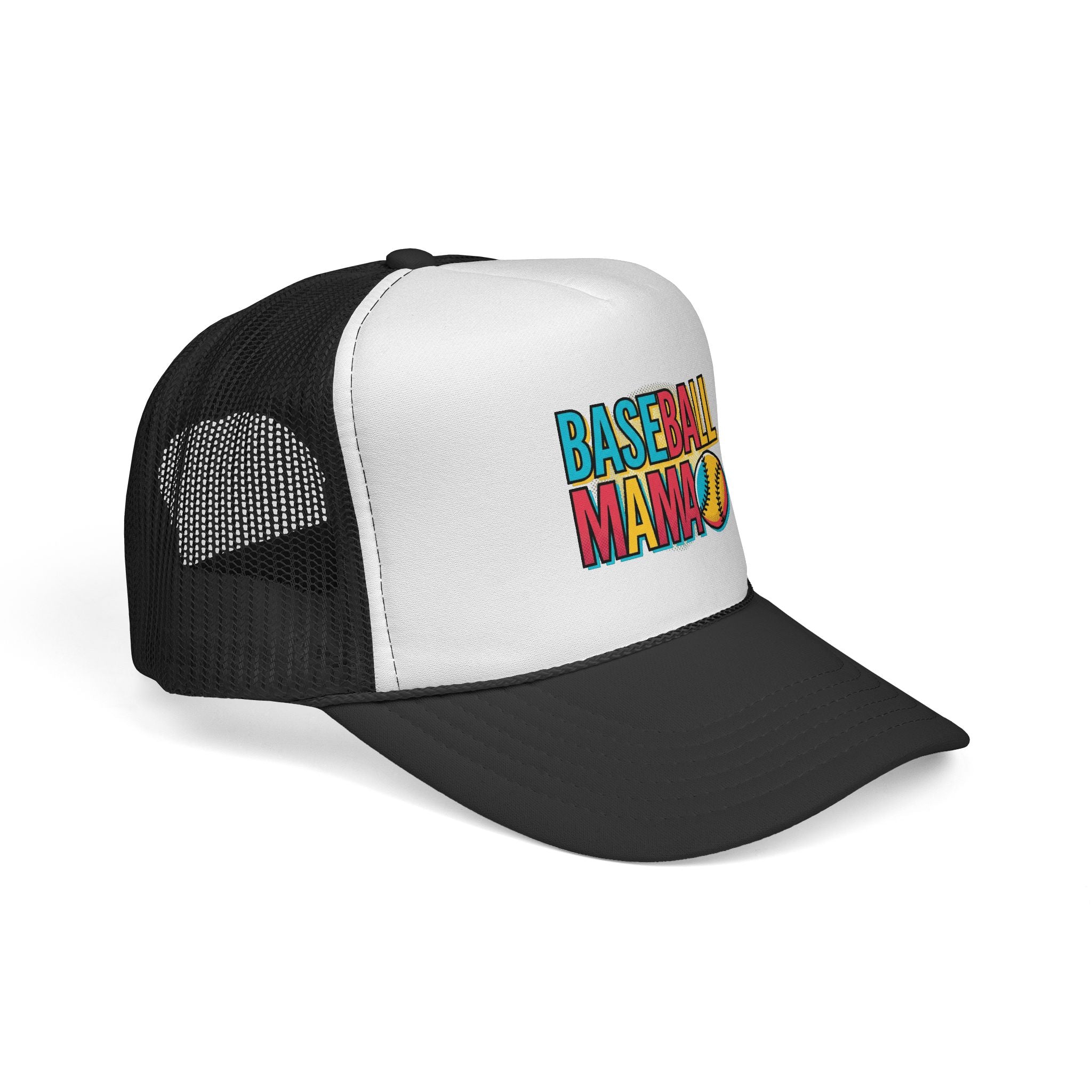 Baseball Mama Trucker Cap – Retro Colorful Softball Mom Hat