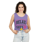 Relax She’s 10 Parent Softball Tank Top